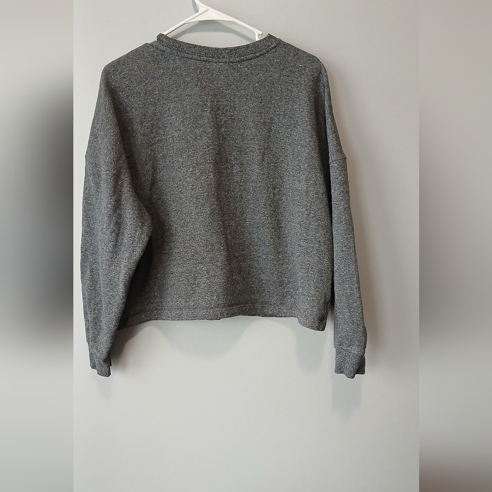Calvin Klein Oversized Cropped Sweatshirt Womens Medium Cozy Casual - Picture 4 of 4